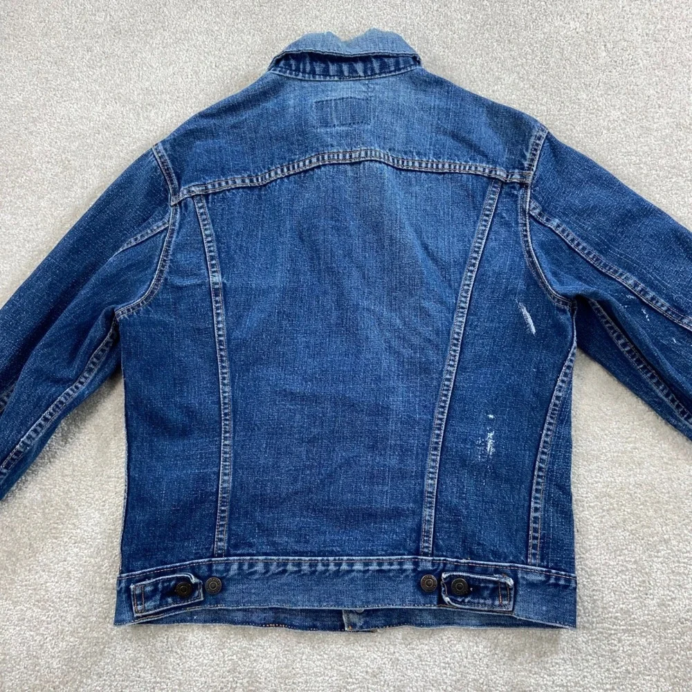 Vintage Big E Levi's Denim Trucker Jacket Mens 40 Small Blue Type III 525